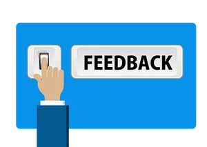 Feedback Button Press Illustration PNG image