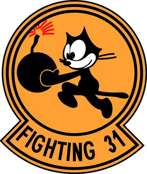 Felixthe Cat Bomb Squadron Emblem PNG image