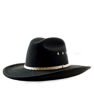 Felt Black Cowboy Hat PNG 80