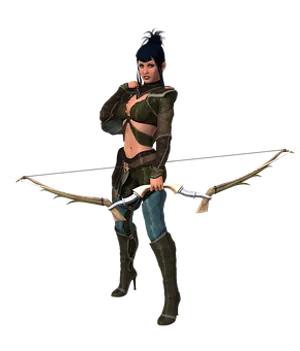 Female Archer In Combat Gear