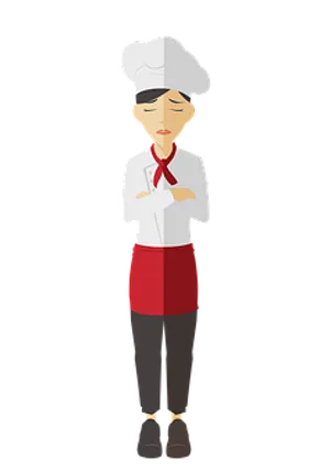 Female Chef Cartoon Character