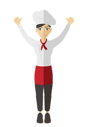 Female Chef Cartoon Character