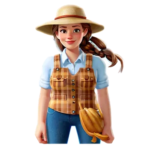 Female Farmer Character PNG 35
