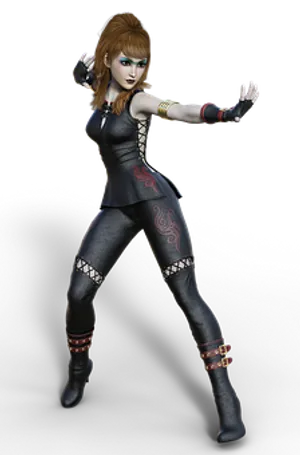 Female Fighterin Combat Pose