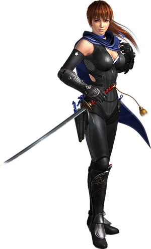 Female Ninja Warrior Character PNG image