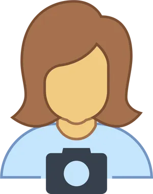 Female Photographer Icon PNG