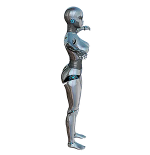 Female Robot Profile Pose
