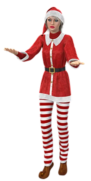 Female Santa Costume Pose
