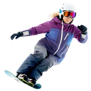 Female Snowboarder PNG 05242024