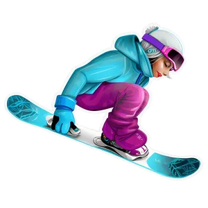 Female Snowboarder PNG Srb6