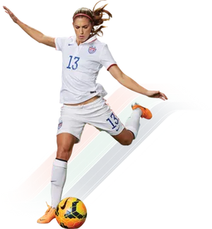 Female Soccer Player Action Shot