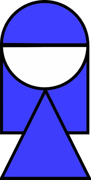 Female Symbol Blue Outline PNG image