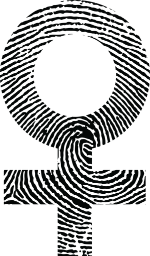 Female Symbol Fingerprint Pattern PNG image