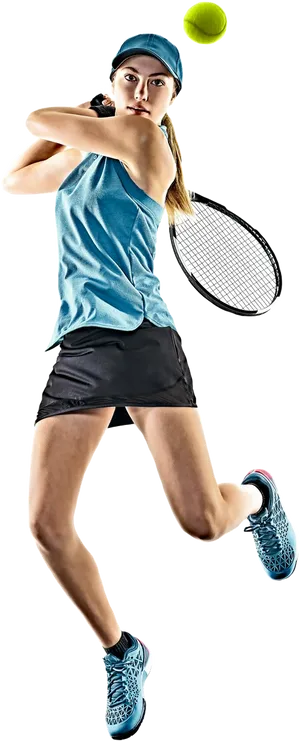 Female Tennis Player Backhand Shot