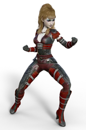 Female Warrior Pose_ Animated Character