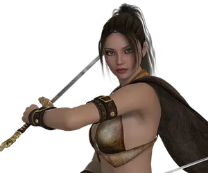 Female Warrior With Sword