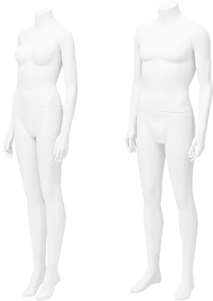 Femaleand Male Mannequins Standing
