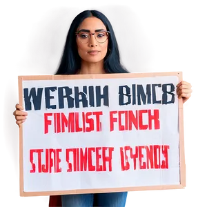 Feminist Picket Sign Png 06212024 PNG image