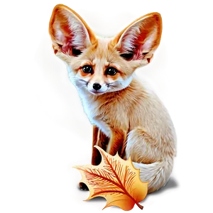 Fennec Fox With Autumn Leaves Png Puy31 PNG image