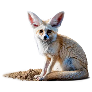 Fennec Fox With Sand Background Png Gik PNG image