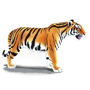 Feral Tiger In Action Png 89 PNG image