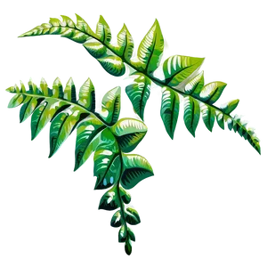 Fern Leaf Fantasy Illustration PNG Bfi