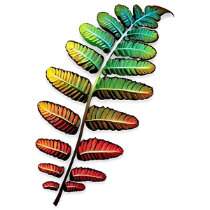 Fern Leaf In Autumn Colors PNG 2