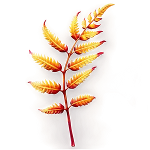 Fern Leaf In Autumn Colors PNG Ggy