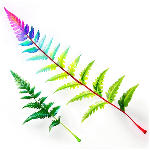 Fern Leaf In Vibrant Colors PNG Vsy