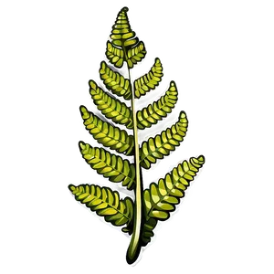 Fern Leaf With Sparkles PNG Rxg32