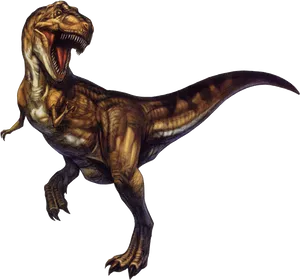 Ferocious Tyrannosaurus Rex Illustration PNG image