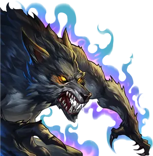 Ferocious Werewolf Art PNG