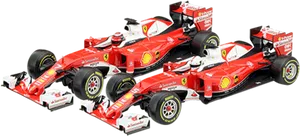 Ferrari F1 Racing Cars Formation PNG image