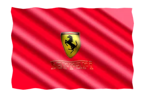 Ferrari Logo Waving Flag