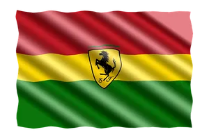 Ferrari Logoon Wavy Flag