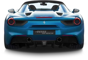Ferrari488 Spider Rear View PNG image