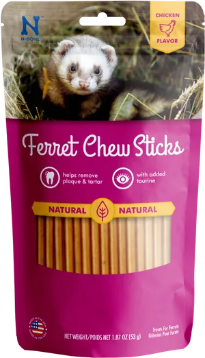 Ferret Chew Sticks Chicken Flavor Package PNG image