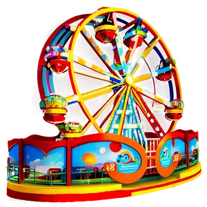 Ferris Wheel In Amusement Park Png Klo48 PNG image