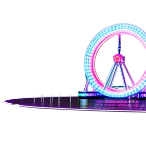 Ferris Wheel Neon Sign Png 06122024 PNG image