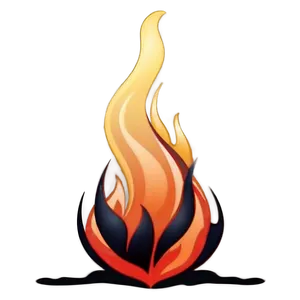 Fervent Fire Emoji Illustration Png 4 PNG image