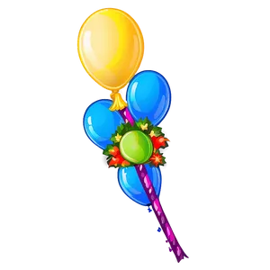 Festive Balloon Sticker Png 05252024 PNG image