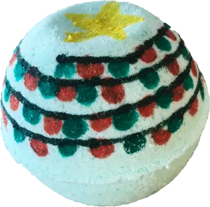 Festive Bath Bomb Decoration PNG