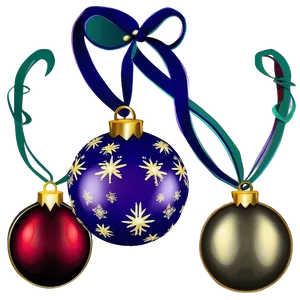 Festive Baubles Clipart PNG 06292024 PNG