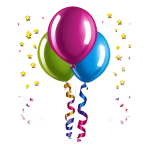 Festive Birthday Balloon Png Sef17 PNG image