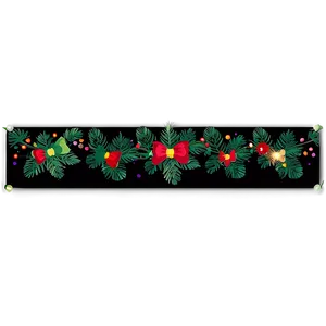 Festive Black Banner PNG 06132024