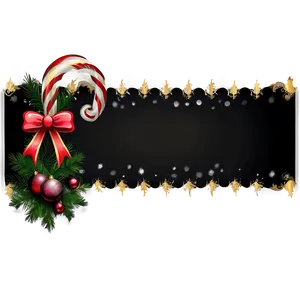 Festive Black Banner PNG Rnd75 PNG