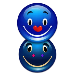 Festive Blue Emojis PNG Pack Rwj57
