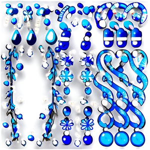Festive Blue Sparkle PNG Kud80