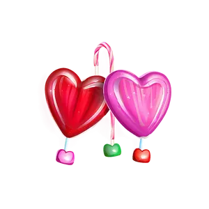 Festive Candy Hearts Png Itm PNG image