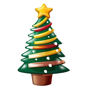 Festive Cartoon Christmas Tree Png Nty PNG image